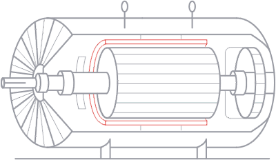 Essais d'étanchéité du stator