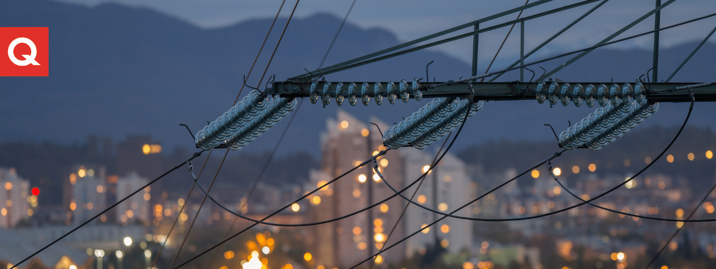 power lines in foreground