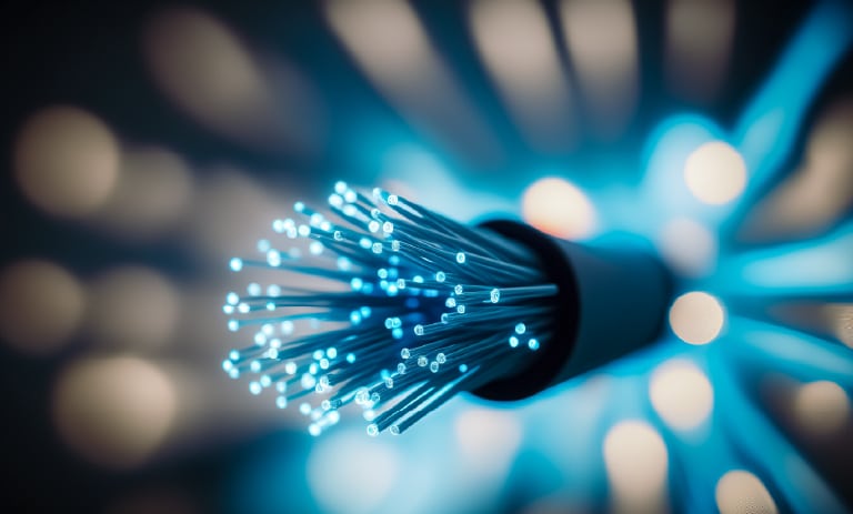 Quel est la fonction de la fibre optique dans la sous-station?